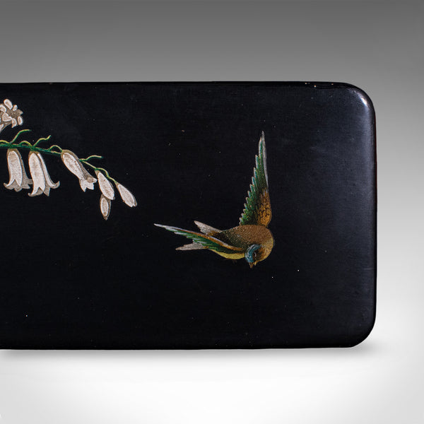 Vintage Japanned Pen Box, Japanese, Lacquer, Calligrapher's Quill Case, Art Deco