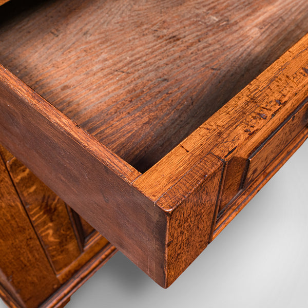 Large Vintage Country House Dresser Base, English, Oak, Georgian Revival, C.1980