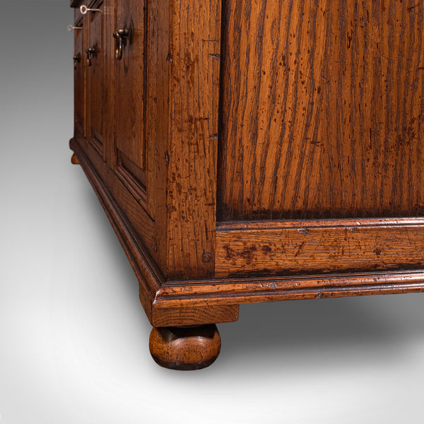 Large Vintage Country House Dresser Base, English, Oak, Georgian Revival, C.1980
