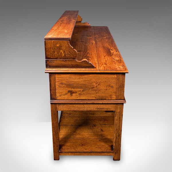 Vintage Suffolk Dresser Base, English, Oak, Victorian Revival, Kitchen Sideboard
