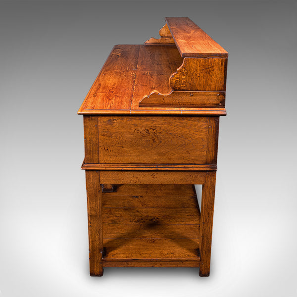 Vintage Suffolk Dresser Base, English, Oak, Victorian Revival, Kitchen Sideboard