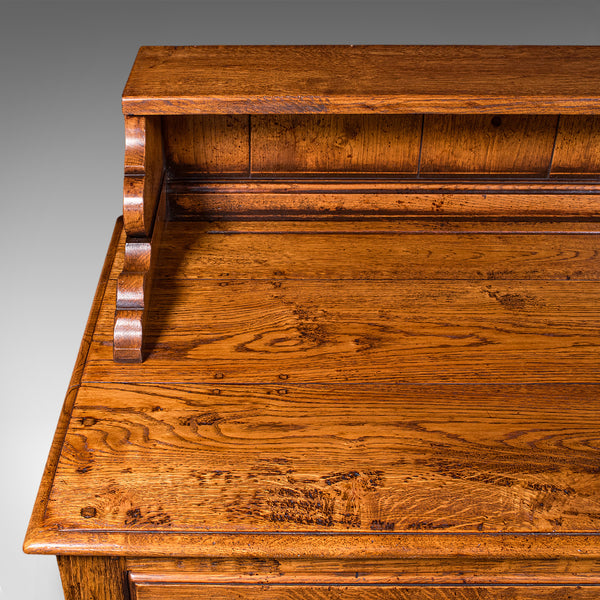 Vintage Suffolk Dresser Base, English, Oak, Victorian Revival, Kitchen Sideboard