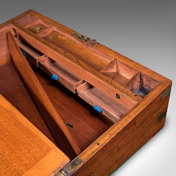 Antique Writing Slope, English, Walnut, Correspondence Box, Regency, Circa 1825