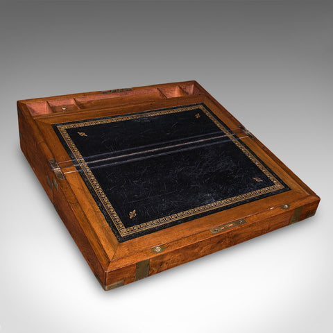 Antique Writing Slope, English, Walnut, Correspondence Box, Regency, Circa 1825
