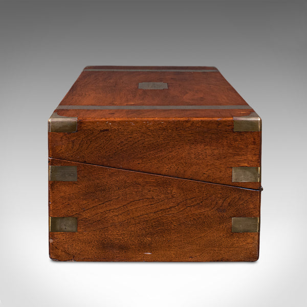 Antique Writing Slope, English, Walnut, Correspondence Box, Regency, Circa 1825