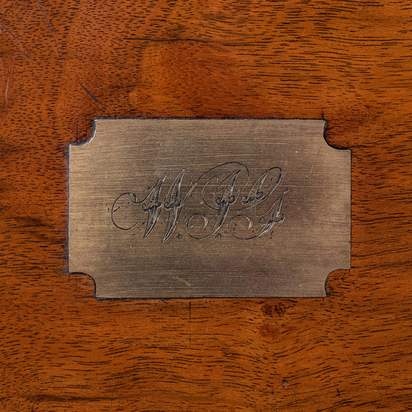 Antique Writing Slope, English, Walnut, Correspondence Box, Regency, Circa 1825