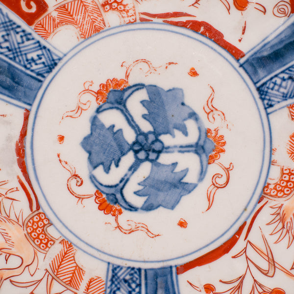 Antique Imari Display Plate, Japanese, Ceramic, Serving Dish, Meiji, Victorian