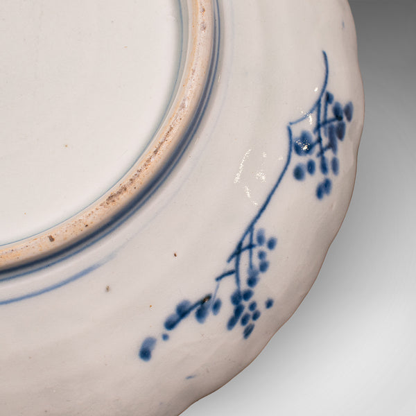 Antique Imari Display Plate, Japanese, Ceramic, Serving Dish, Meiji, Victorian