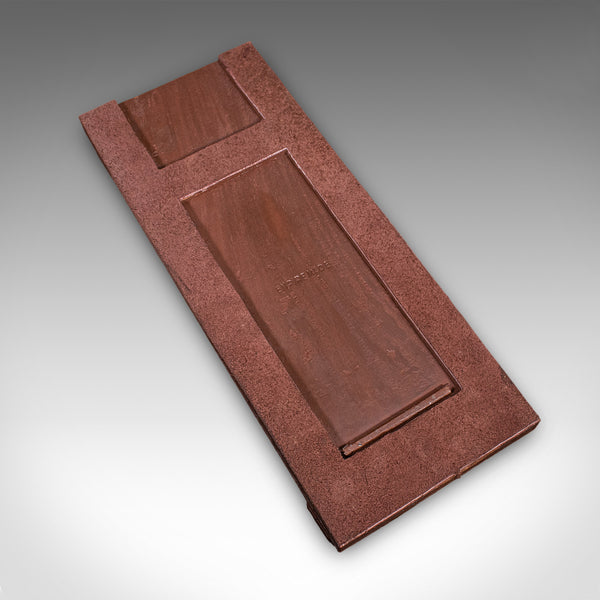 Vintage Carved Book Slide, Anglo Indian, Teak, Library Stand, Colonial, Art Deco