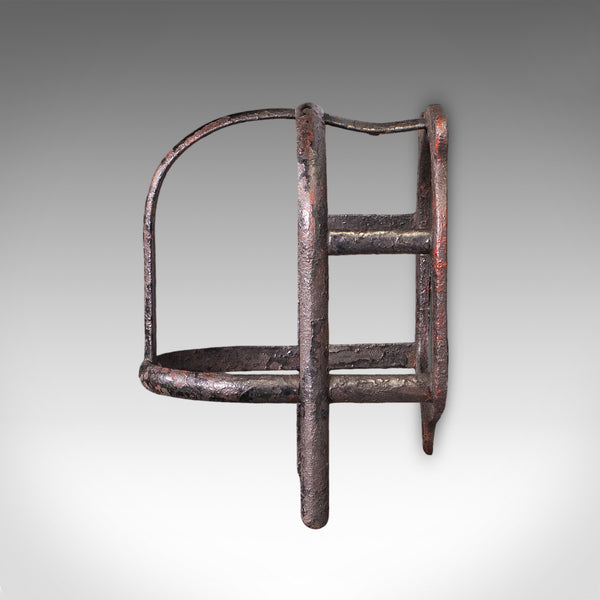 Set of 4 Antique Crop Hanging Racks, English, Iron, Hooks, Equestrian, Victorian