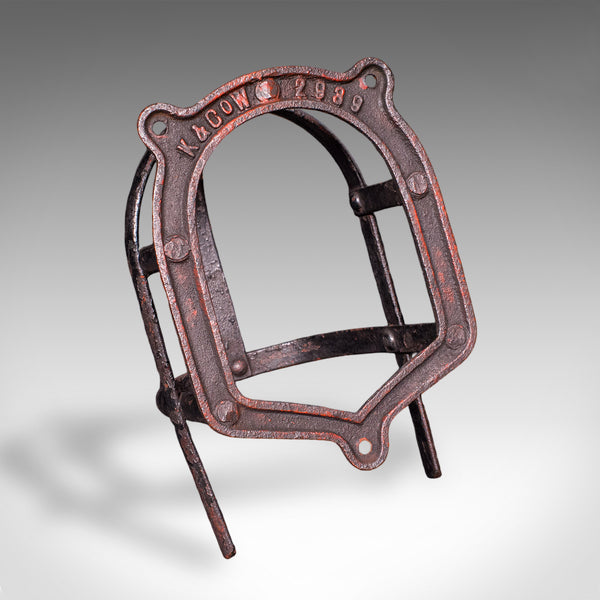 Set of 4 Antique Crop Hanging Racks, English, Iron, Hooks, Equestrian, Victorian