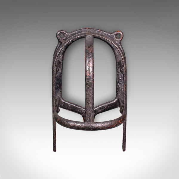Set of 4 Antique Crop Hanging Racks, English, Iron, Hooks, Equestrian, Victorian
