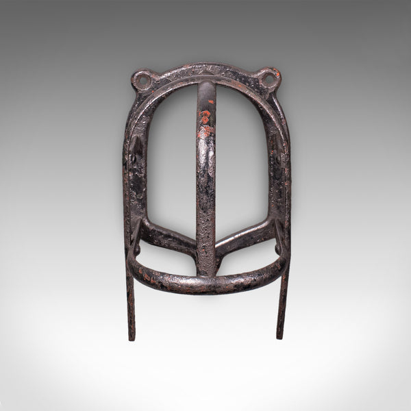 Set of 4 Antique Crop Hanging Racks, English, Iron, Hooks, Equestrian, Victorian
