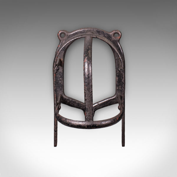 Set of 4 Antique Crop Hanging Racks, English, Iron, Hooks, Equestrian, Victorian