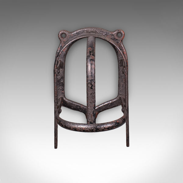 Set of 4 Antique Crop Hanging Racks, English, Iron, Hooks, Equestrian, Victorian