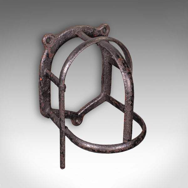 Set of 4 Antique Crop Hanging Racks, English, Iron, Hooks, Equestrian, Victorian