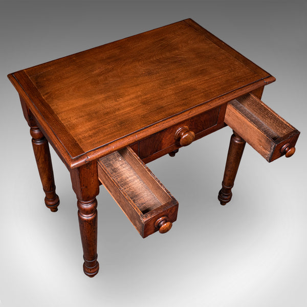 Small Antique Candlemaker's Table, English Scholar's Desk, Side, Lamp, Victorian