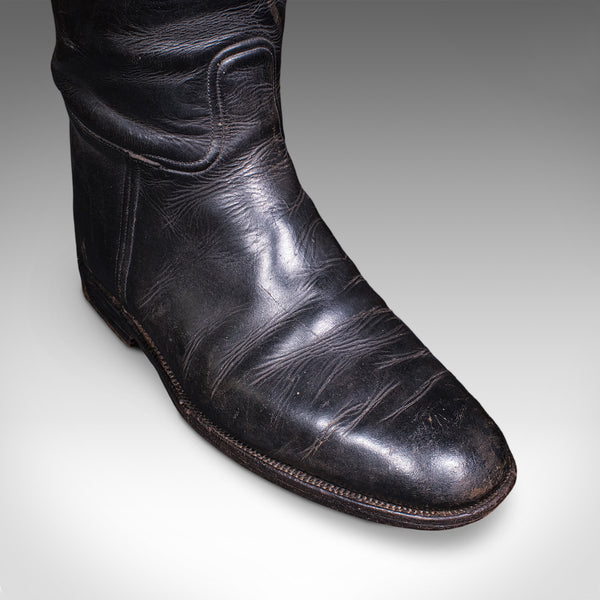 Antique Bootmaker's Last, English Leather, Beech Boots Stretcher, Maxwell London