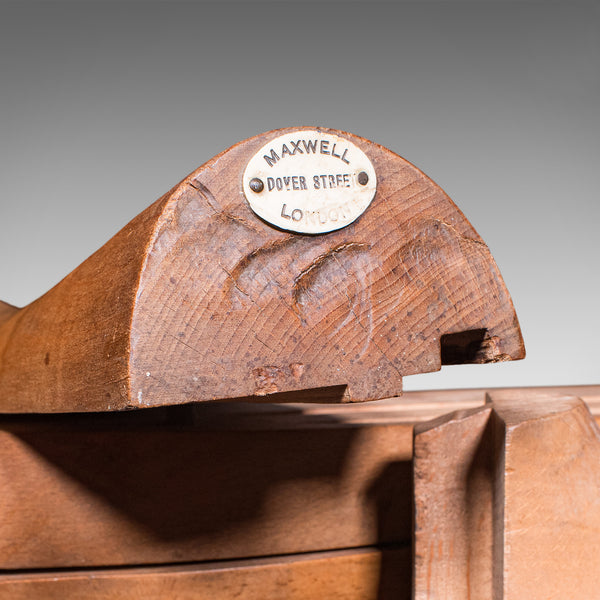 Antique Bootmaker's Last, English Leather, Beech Boots Stretcher, Maxwell London