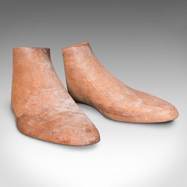 Antique Bootmaker's Last, English Leather, Beech Boots Stretcher, Maxwell London