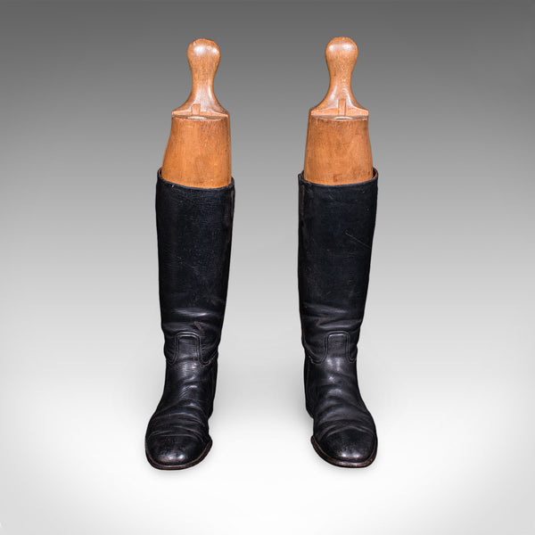 Antique Bootmaker's Last, English Leather, Beech Boots Stretcher, Maxwell London