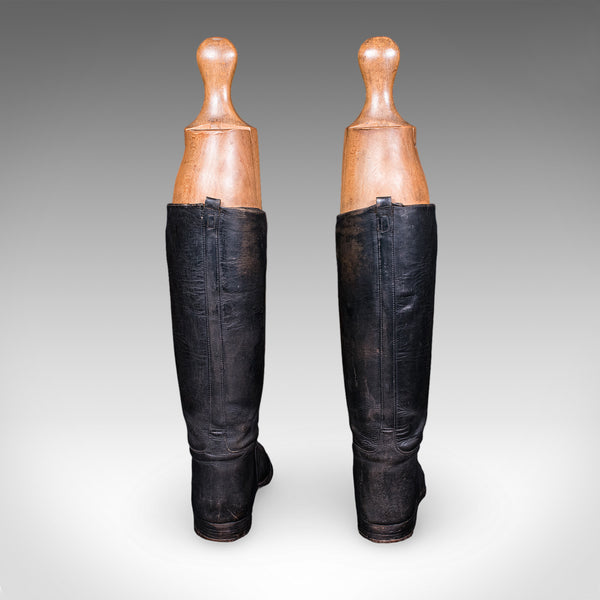 Antique Bootmaker's Last, English Leather, Beech Boots Stretcher, Maxwell London