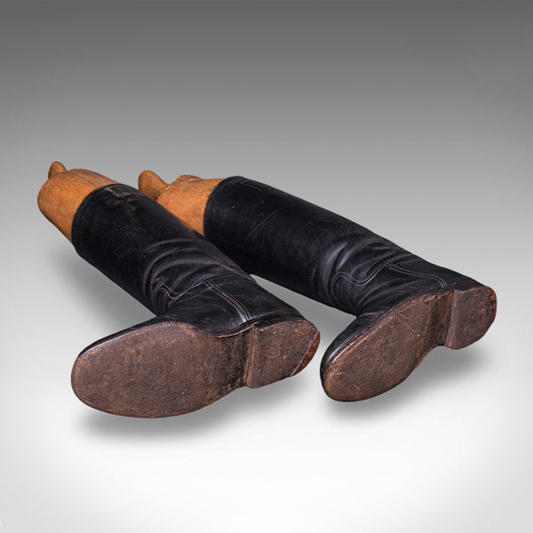Antique Bootmaker's Last, English Leather, Beech Boots Stretcher, Maxwell London