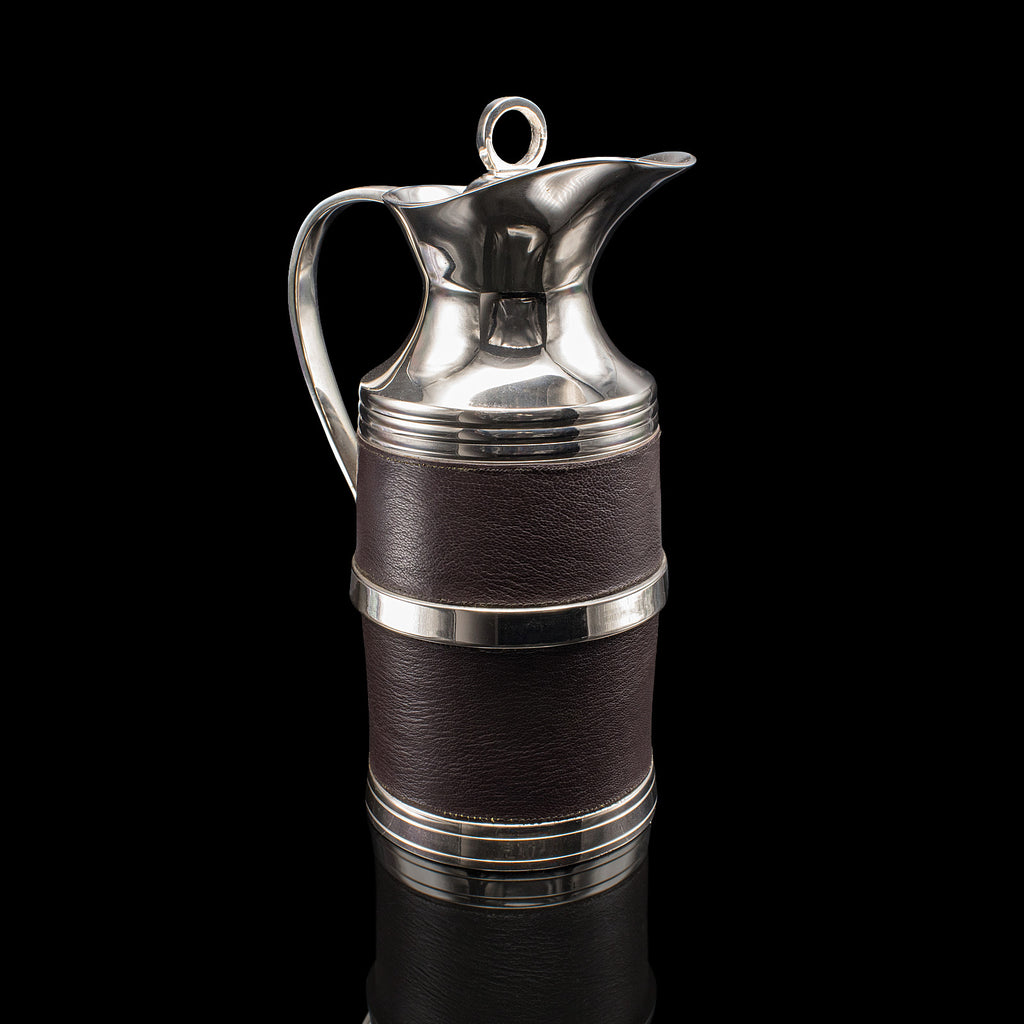 Vintage Polo Club Vacuum Flask, English, Leather, Cooling Jug, Warming Pitcher