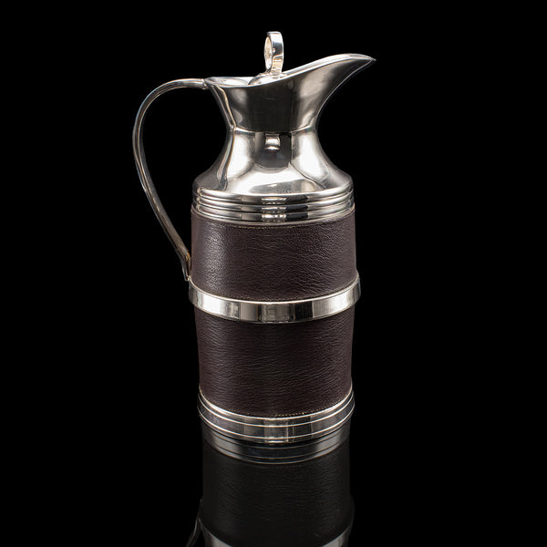 Vintage Polo Club Vacuum Flask, English, Leather, Cooling Jug, Warming Pitcher