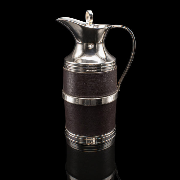 Vintage Polo Club Vacuum Flask, English, Leather, Cooling Jug, Warming Pitcher