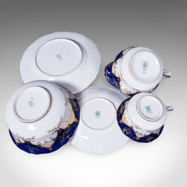 28 piece Antique 8 Person Afternoon Tea & Tiffin Set, English Ceramic, Victorian
