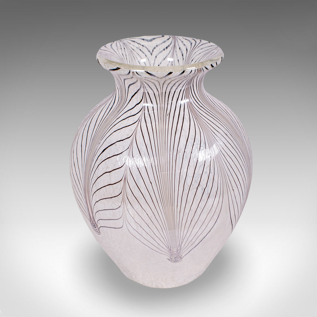 Vintage Display Vase, Italian, Murano Art Glass, Baluster, Flower Pot, Lustre