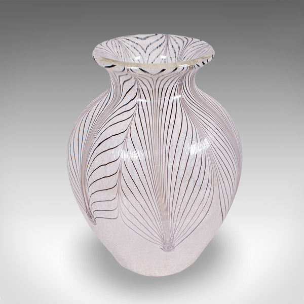 Vintage Display Vase, Italian, Murano Art Glass, Baluster, Flower Pot, Lustre