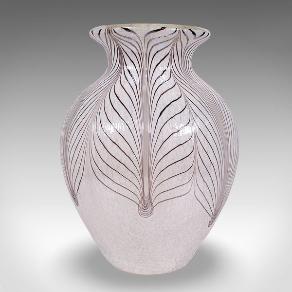Vintage Display Vase, Italian, Murano Art Glass, Baluster, Flower Pot, Lustre
