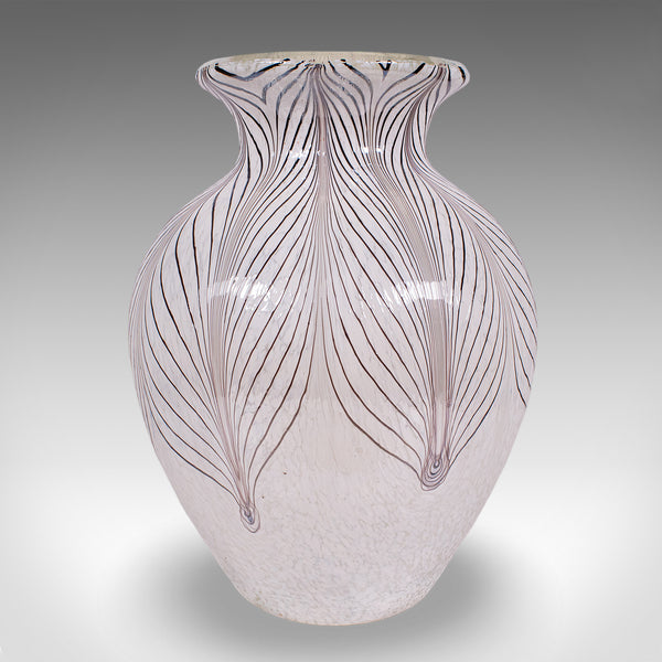Vintage Display Vase, Italian, Murano Art Glass, Baluster, Flower Pot, Lustre