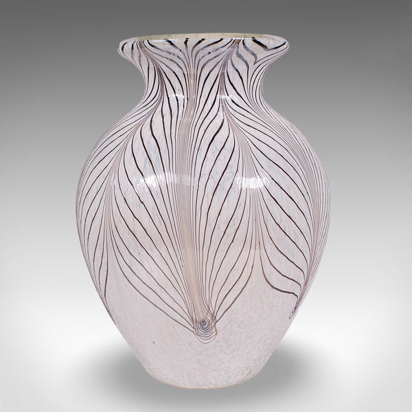Vintage Display Vase, Italian, Murano Art Glass, Baluster, Flower Pot, Lustre