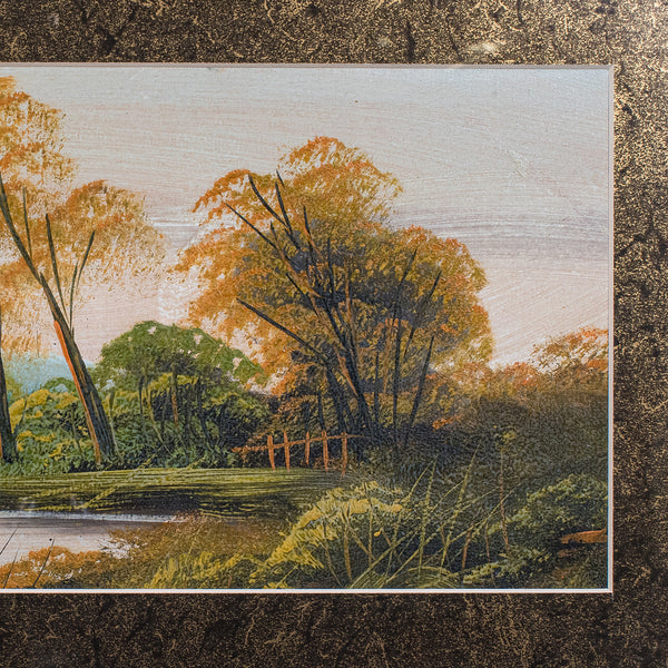 Vintage Framed Landscape Painting, Scottish, Oil on Board, Art, Picture, River