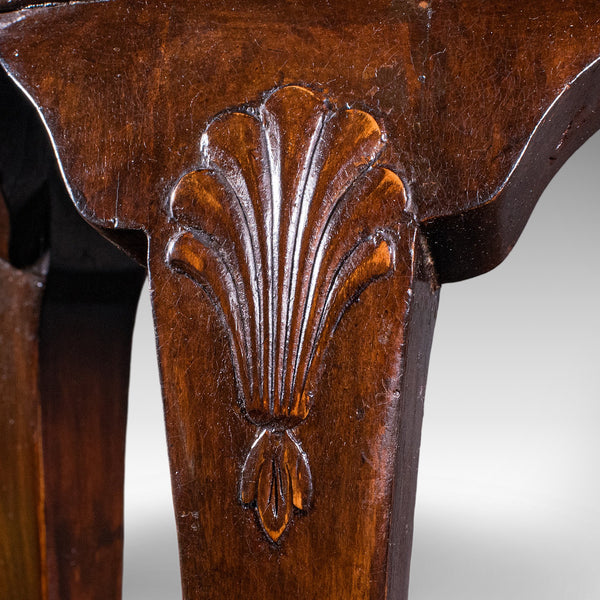 Antique Oval Side Table, English, Burr Walnut, Lamp, Wine, Pie Crust, Edwardian