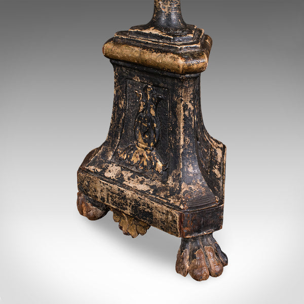 Antique Candle Pricket, English, Ebonised, Candlestick, Centrepiece, Georgian