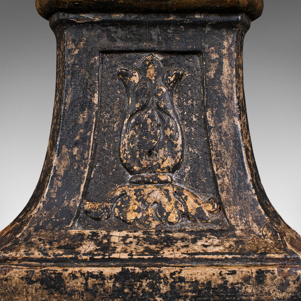 Antique Candle Pricket, English, Ebonised, Candlestick, Centrepiece, Georgian