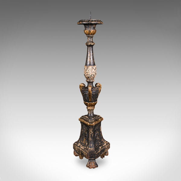 Antique Candle Pricket, English, Ebonised, Candlestick, Centrepiece, Georgian