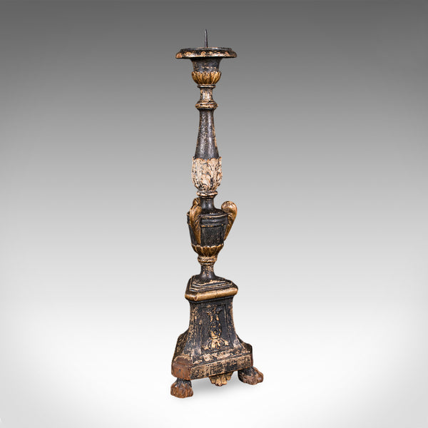 Antique Candle Pricket, English, Ebonised, Candlestick, Centrepiece, Georgian
