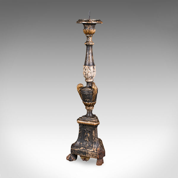 Antique Candle Pricket, English, Ebonised, Candlestick, Centrepiece, Georgian