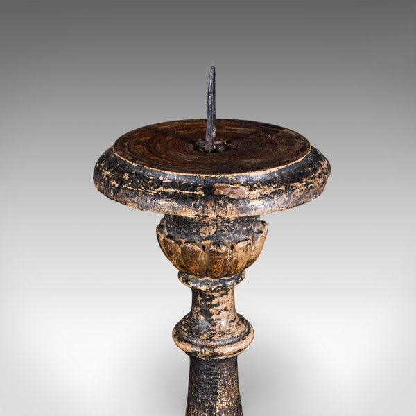 Antique Candle Pricket, English, Ebonised, Candlestick, Centrepiece, Georgian