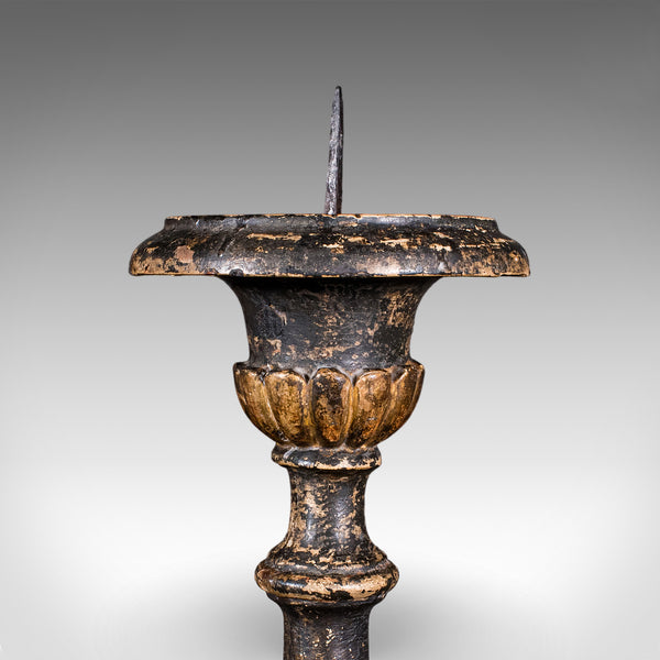 Antique Candle Pricket, English, Ebonised, Candlestick, Centrepiece, Georgian