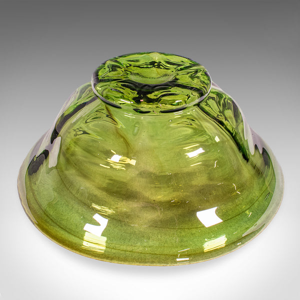 Vintage Mid Century Modern Fruit Bowl, Continental, Art Glass Serving Dish, 1970