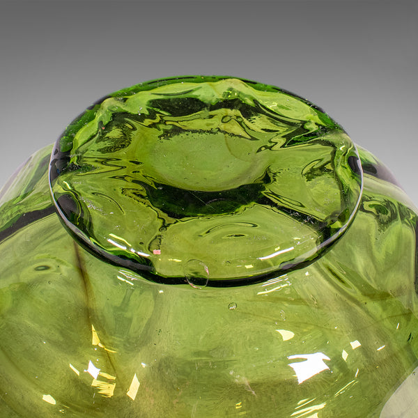 Vintage Mid Century Modern Fruit Bowl, Continental, Art Glass Serving Dish, 1970