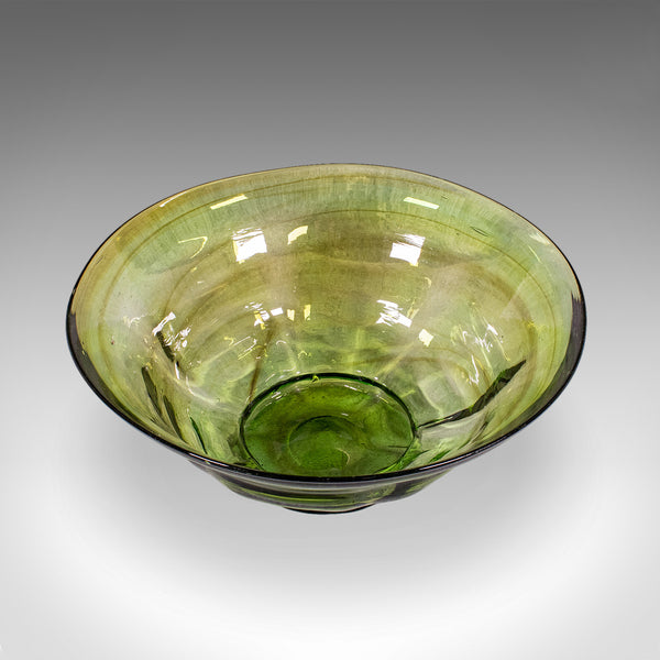 Vintage Mid Century Modern Fruit Bowl, Continental, Art Glass Serving Dish, 1970