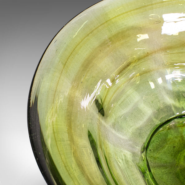 Vintage Mid Century Modern Fruit Bowl, Continental, Art Glass Serving Dish, 1970