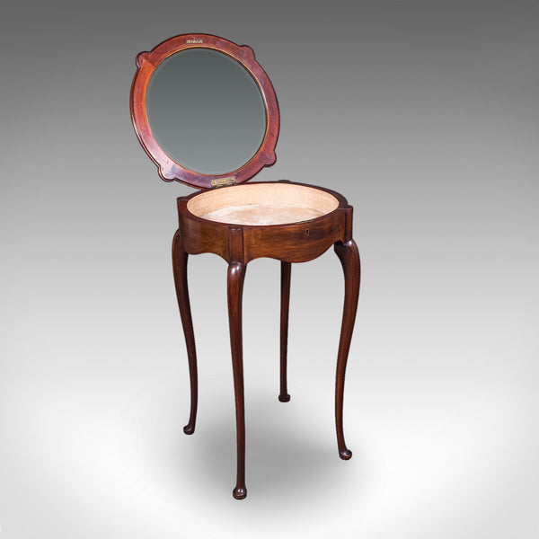 Small Antique Bijouterie Table, English, Glass Display Case, Edwardian, C.1905